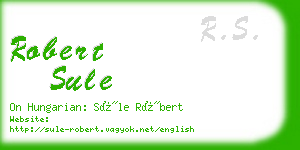 robert sule business card